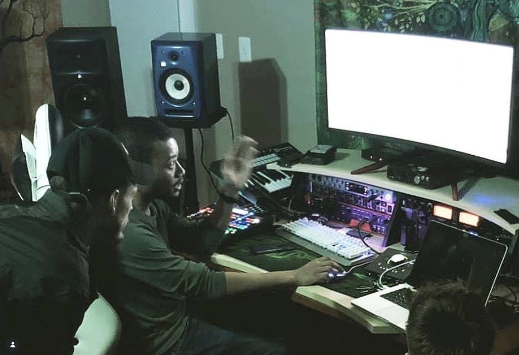 A session in progress at the mix desk at Empowered Recordings in Silver Spring, Maryland